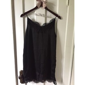 NWT Black Lace Cami Slip Dress